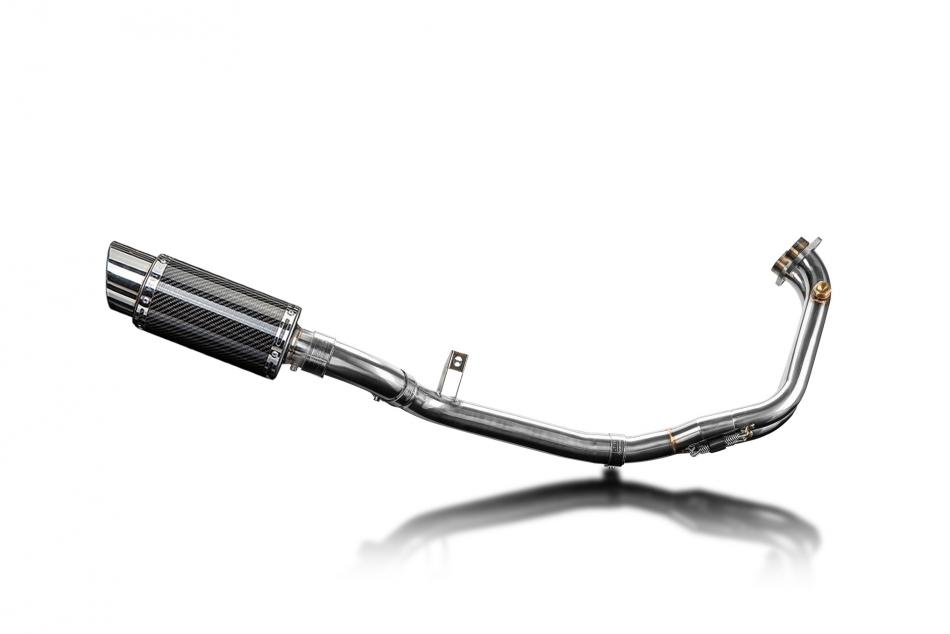 Benelli Leoncino 500 Trail 2021-23 Full Exhaust 2-1 200mm Round Carbon Silencer