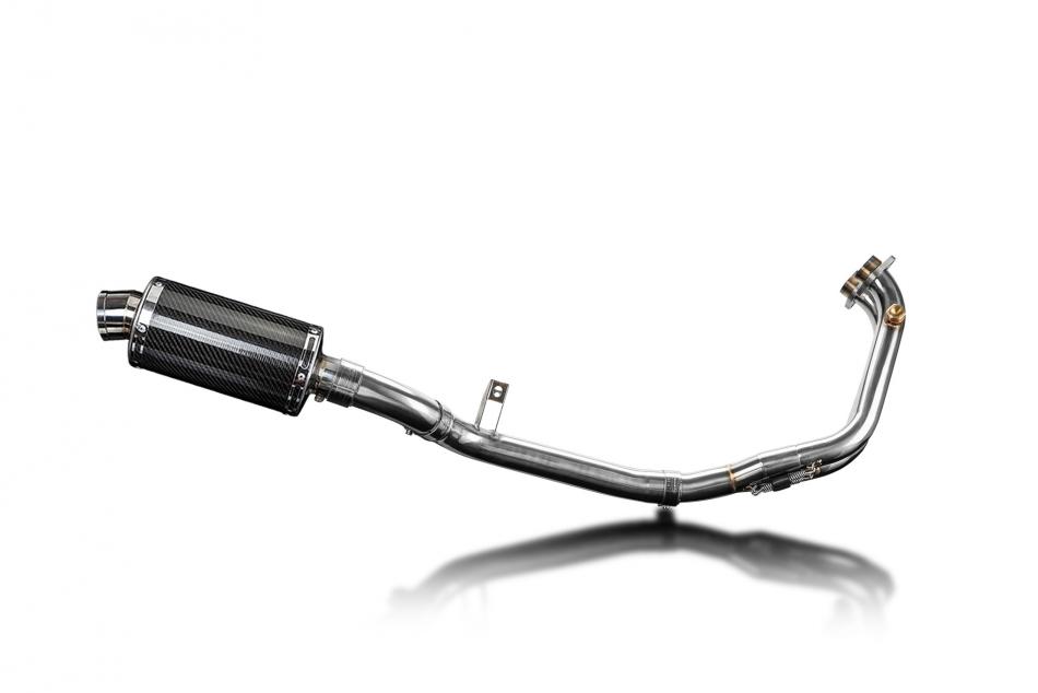 Benelli Leoncino 500 Trail 2021-2023 Full Exhaust 2-1 225mm Oval Carbon Silencer
