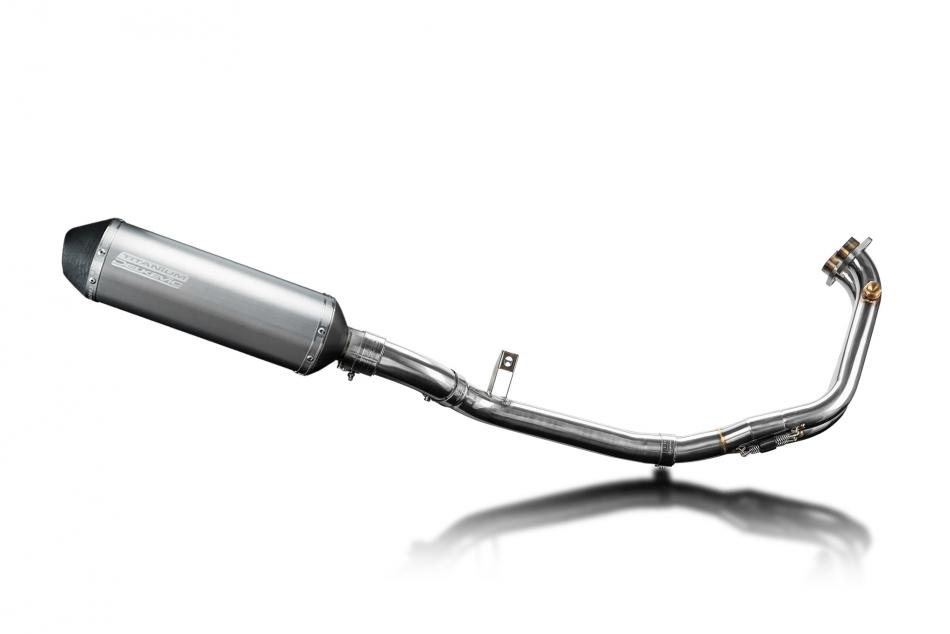 Benelli Leoncino 500 Trail 21-23 Full Exhaust 2-1 343mm X-Oval Titanium Silencer