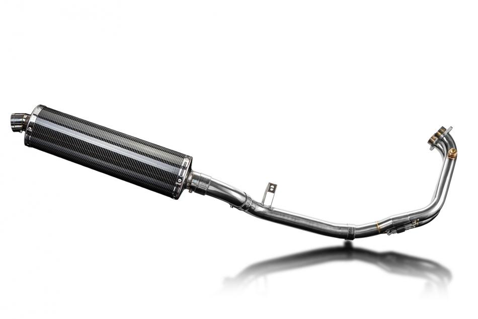 Benelli Leoncino 500 Trail 2021-23 Full Exhaust 2-1 450mm Oval Carbon Silencer