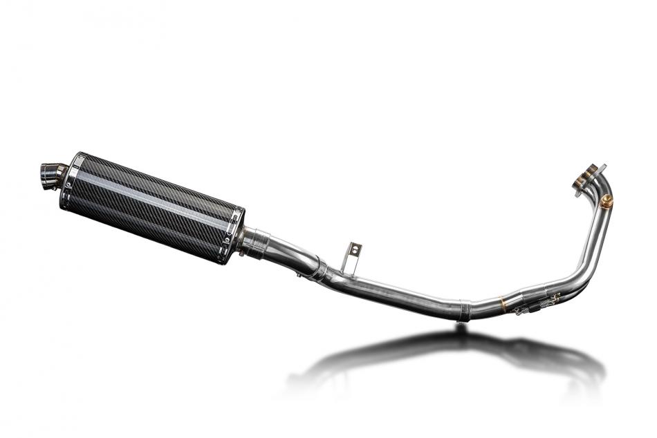 Benelli Leoncino 500 Trail 2021-23 Full Exhaust 2-1 350mm Oval Carbon Silencer