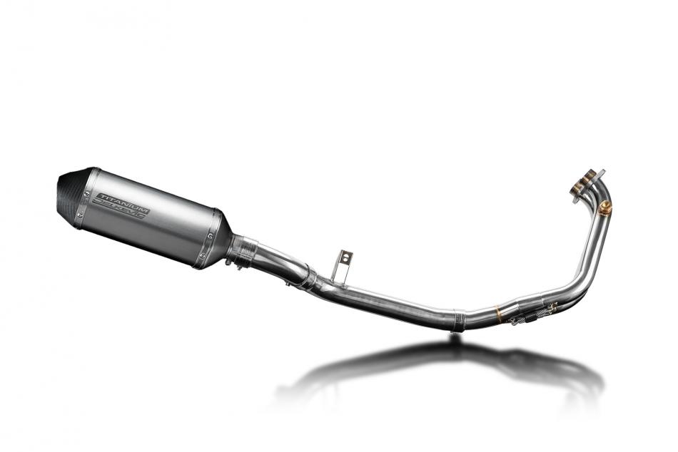 Benelli Leoncino 500 Trail 21-23 Full Exhaust 2-1 260mm X-Oval Titanium Silencer