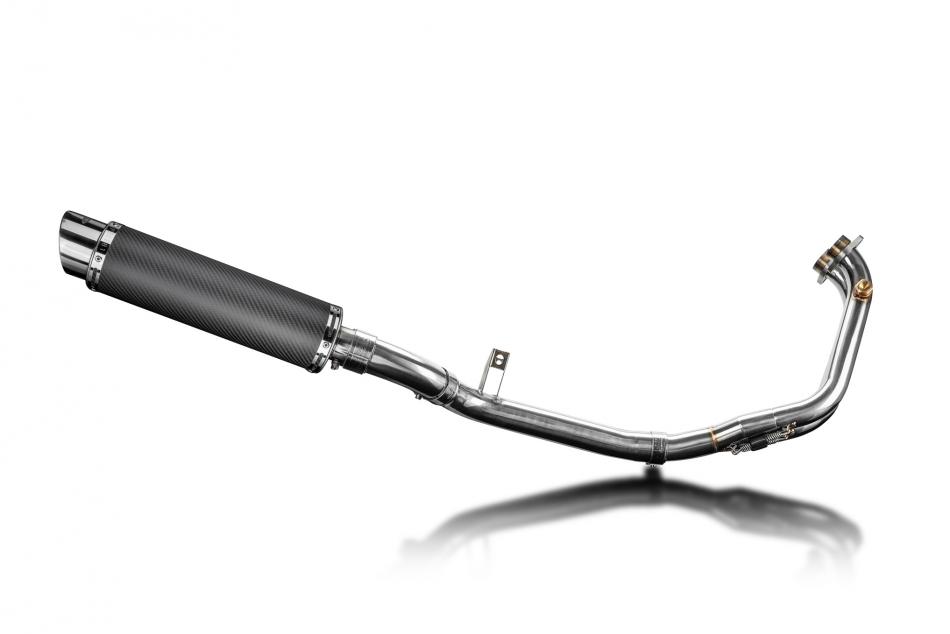 Benelli Leoncino 500 Trail 21-23 Full Exhaust 2-1 350mm Round Carbon Silencer