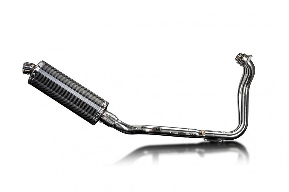 Suzuki GSX-8S 2023-2024 Delkevic Full Exhaust 2-1 350mm Oval Carbon Silencer