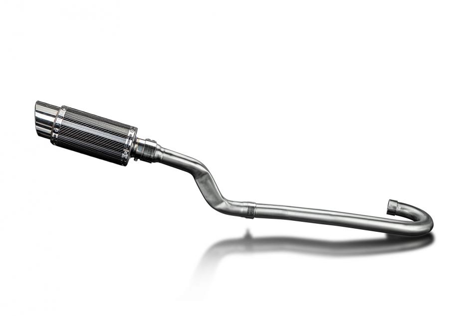 Yamaha XT500 TT500 1977-1981 Delkevic Full Exhaust 200mm Round Carbon Silencer