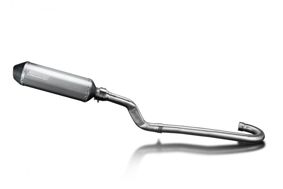 Yamaha XT500 TT500 1977-81 Delkevic Full Exhaust 343mm X-Oval Titanium Silencer