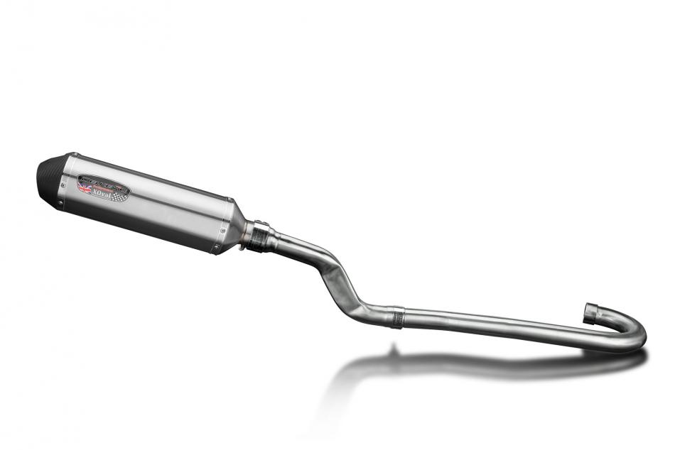 Yamaha XT500 TT500 1977-81 Delkevic Full Exhaust 343mm X-Oval Stainless Silencer