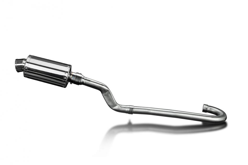 Yamaha XT500 TT500 1977-1981 Delkevic Full Exhaust 225mm Oval Stainless Silencer