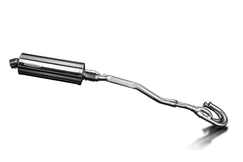 Honda XL250S 1978-1981 Delkevic Complete Exhaust 350mm Oval Stainless Silencer
