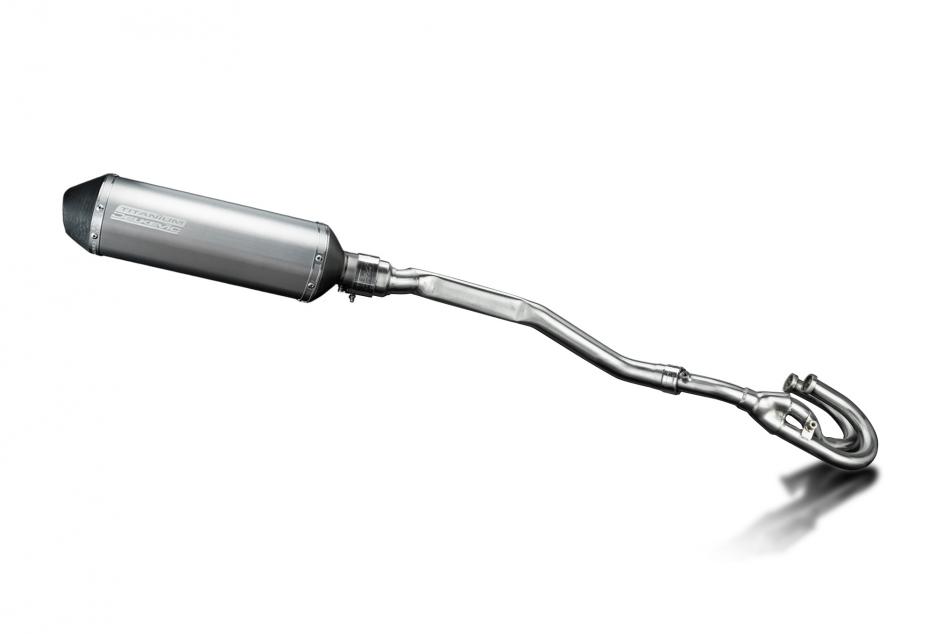 Honda XL250S 1978-1981 Delkevic Complete Exhaust 343mm X-Oval Titanium Silencer