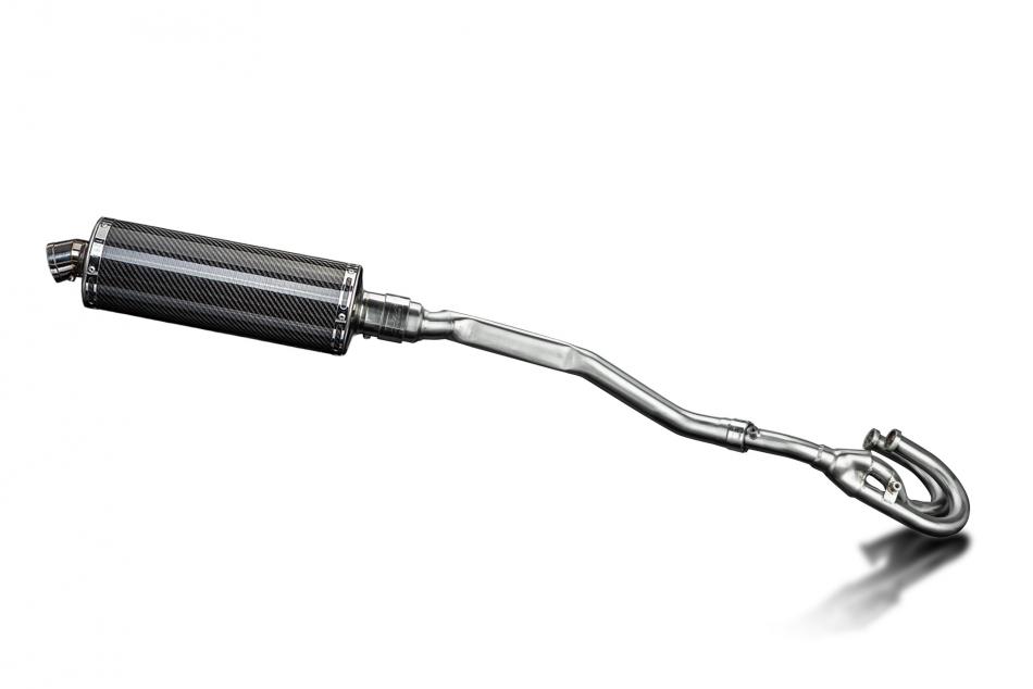 Honda XL250S 1978-1981 Delkevic Complete Exhaust 350mm Oval Carbon Silencer Can