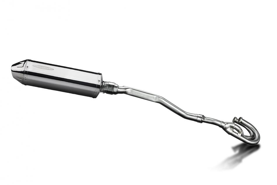 Honda XL250S 1978-81 Delkevic Complete Exhaust 320mm Tri-Oval Stainless Silencer