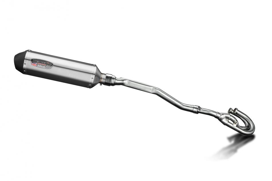 Honda XL250S 1978-1981 Delkevic Complete Exhaust 343mm X-Oval Stainless Silencer