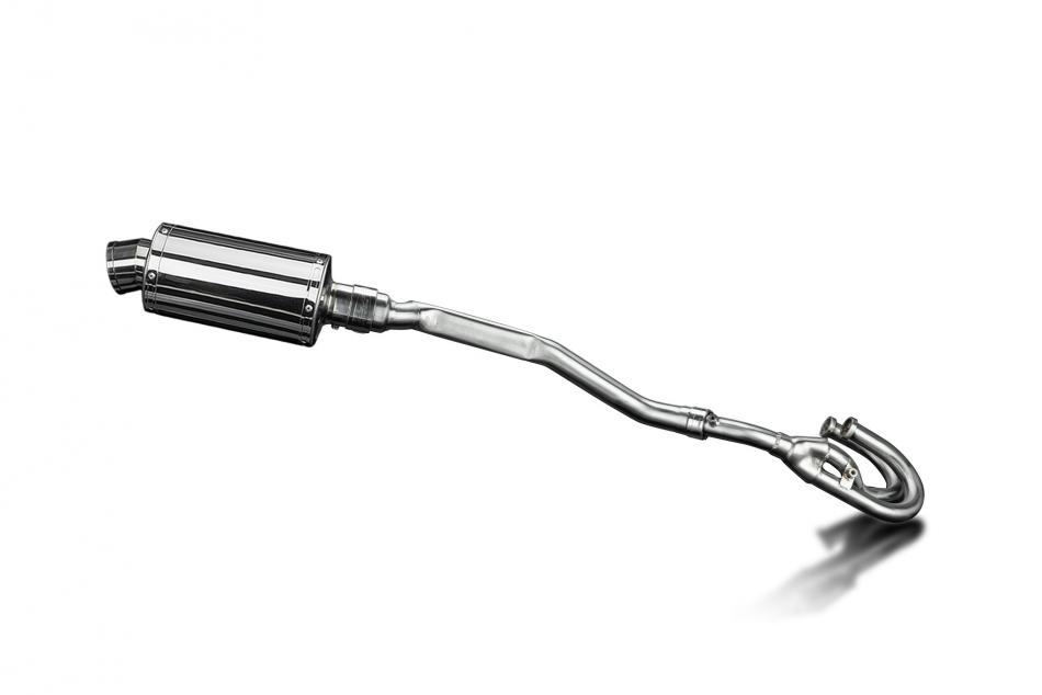 Honda XL250S 1978-1981 Delkevic Complete Exhaust 225mm Oval Stainless Silencer