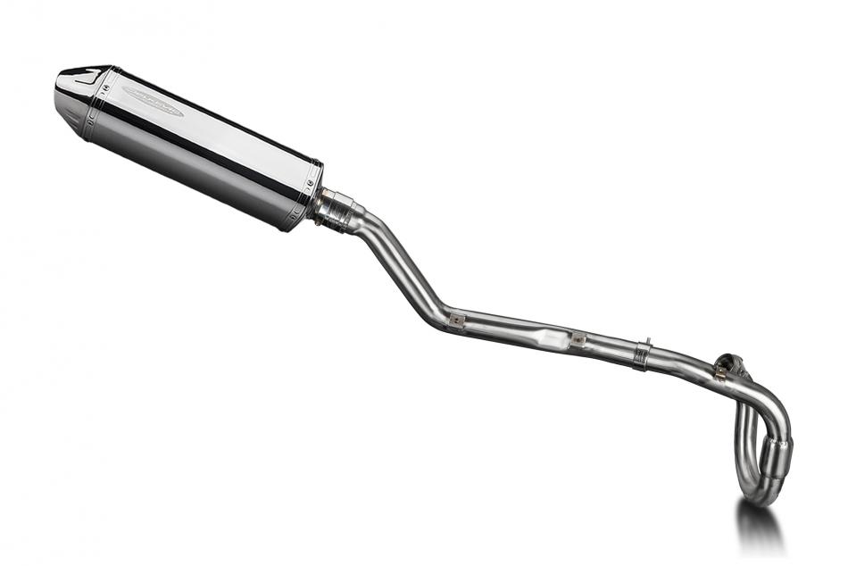 Suzuki DRZ400E 2000-2009 Delkevic Full Exhaust 320mm Tri-Oval Stainless Silencer