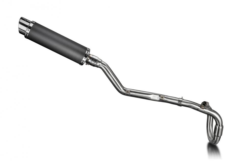Suzuki DRZ400E 2000-2009 Delkevic Full Exhaust 350mm Round Carbon Silencer Can