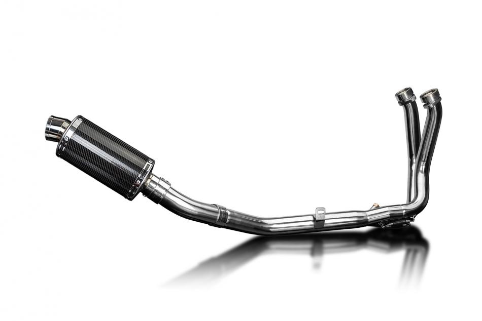 CB750 HORNET 2023-2024 / DS70 OVAL 225mm (9 inch) CARBON FIBRE SILENCER 2 into 1 COMPLETE SYSTEM