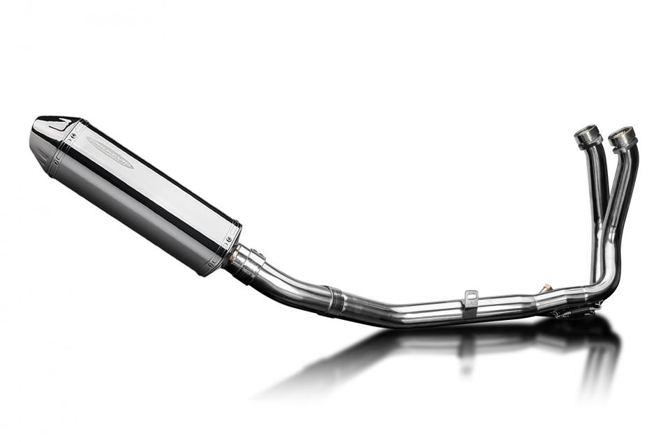 CB750 HORNET 2023-2024 / TRI-OVAL 320mm (13 inch) RH SILENCER 2 into 1 COMPLETE SYSTEM 304 STAINLESS