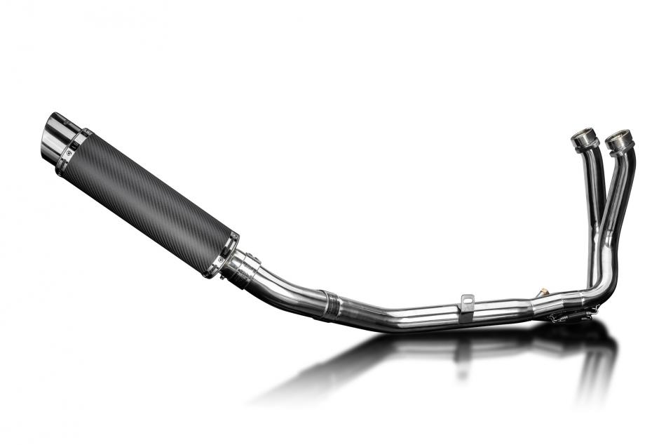 CB750 HORNET 2023-2024 / DL10 ROUND 350mm (14 inch) CARBON FIBRE SILENCER 2 into 1 COMPLETE SYSTEM