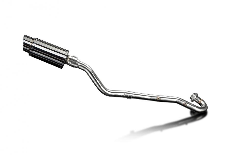 KLR650 E 2008-2021 / MINI 200mm (8 inch) ROUND SILENCER COMPLETE SYSTEM 304 STAINLESS STEEL