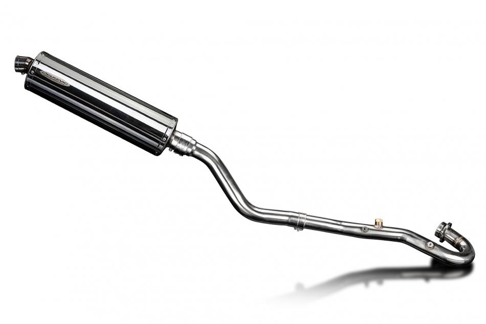 KLR650 F-G-H Adventure - Traveler 2022-2025 / OVAL 450mm (18 inch) STAINLESS STEEL SILENCER COMPLETE