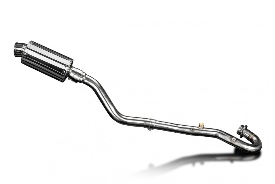 KLR650 F-G-H Adventure - Traveler 2022-2025 / SS70 OVAL 225mm (9 inch) SILENCER COMPLETE SYSTEM 304