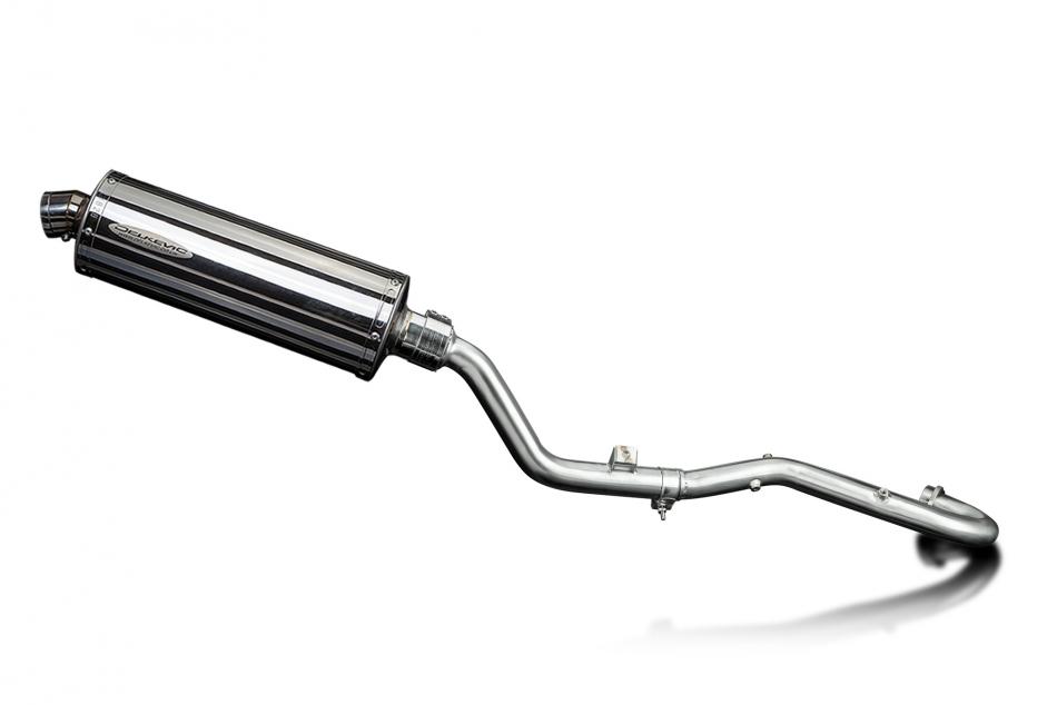Suzuki DR350 1990-1999 Complete Exhaust 350mm Oval Stainless Silencer Can