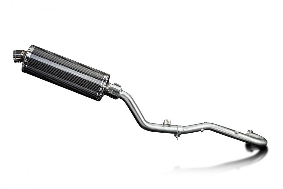 Suzuki DR350 1990-1999 Complete Exhaust 350mm Oval Carbon Silencer Can