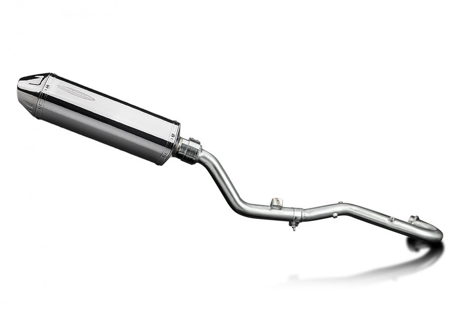 Suzuki DR350 1990-1999 Complete Exhaust 320mm Tri-Oval Stainless Silencer Can