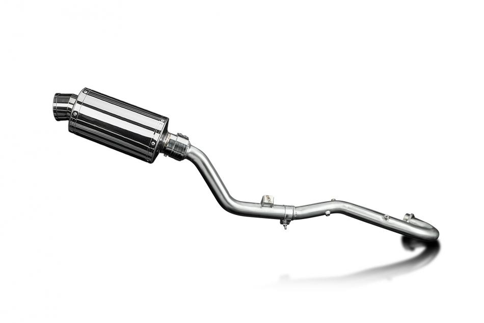 Suzuki DR350 1990-1999 Complete Exhaust 225mm Oval Stainless Silencer Can