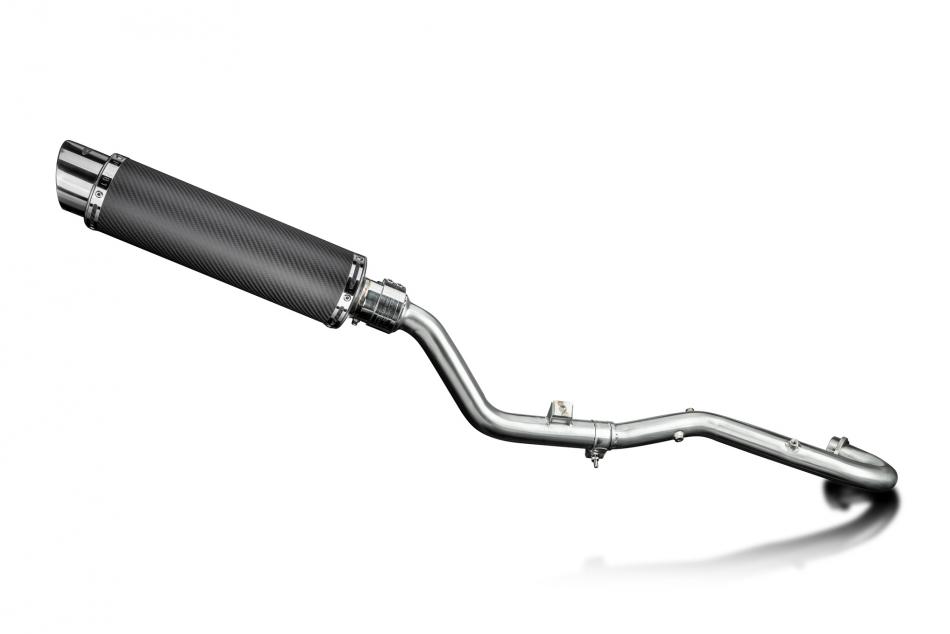Suzuki DR350 1990-1999 Complete Exhaust 350mm Round Carbon Silencer Can