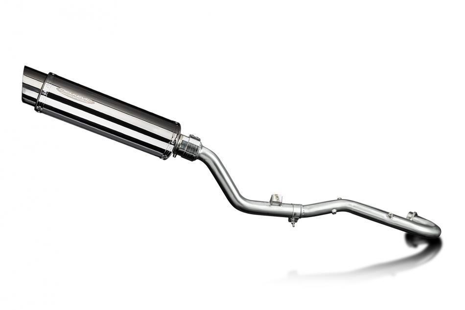 Suzuki DR350 1990-1999 Complete Exhaust 350mm Round Stainless Silencer Can