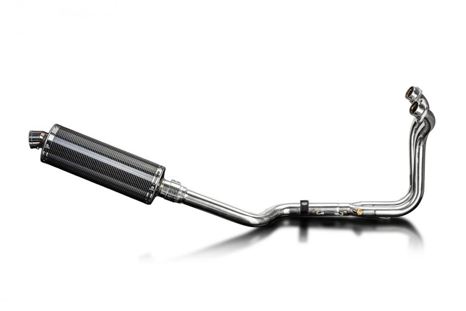 Suzuki 800DE V-Strom 2023-2025 Full Exhaust 2-1 350mm Oval Carbon Silencer