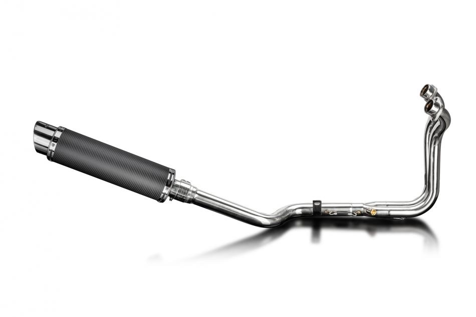 Suzuki 800DE V-Strom 2023-2025 Full Exhaust 2-1 350mm Round Carbon Silencer