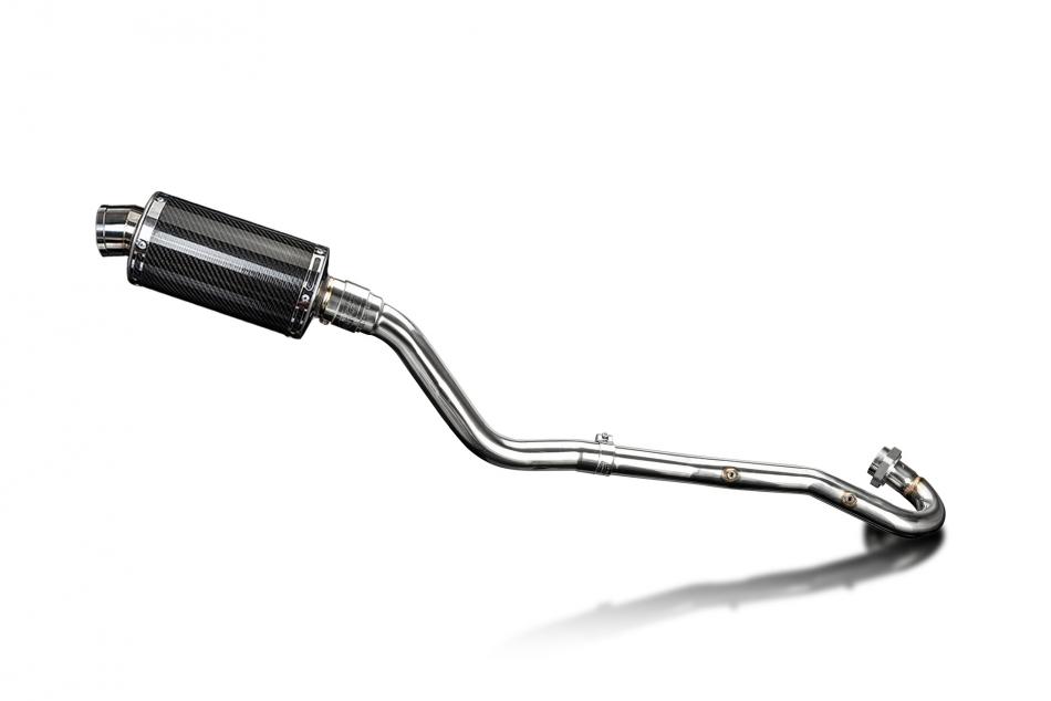 KLR600 KL600 B1-B9 1985-1994 / DS70 OVAL 225mm (9 inch) CARBON FIBRE SILENCER COMPLETE SYSTEM