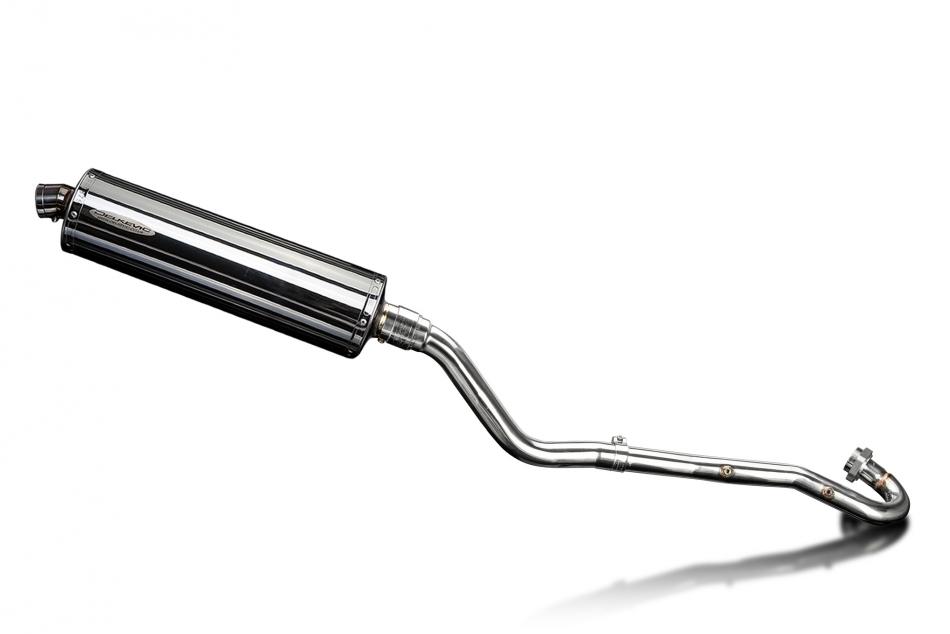 KLR600 KL600 B1-B9 1985-1994 / OVAL 450mm (18 inch) SILENCER COMPLETE SYSTEM 304 STAINLESS STEEL
