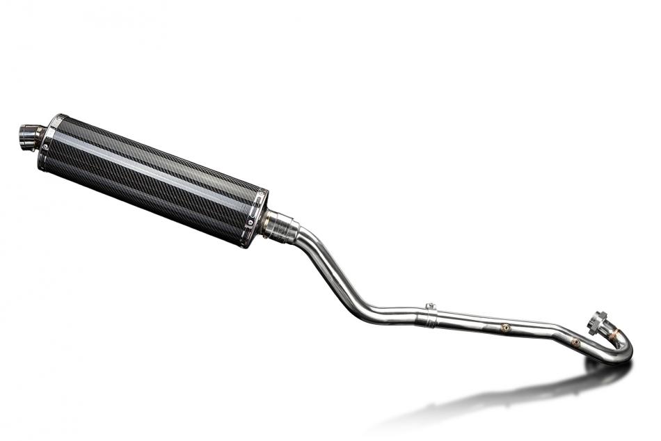 KLR600 KL600 B1-B9 1985-1994 / OVAL 450mm (18 inch) CARBON FIBRE SILENCER COMPLETE SYSTEM