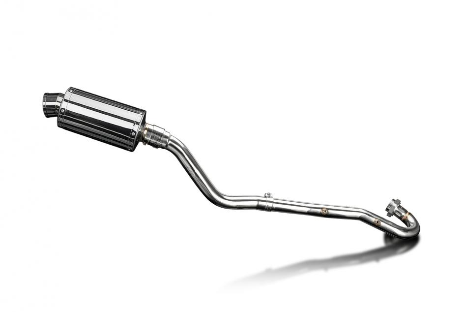 KLR600 KL600 B1-B9 1985-1994 / SS70 OVAL 225mm (9 inch) SILENCER COMPLETE SYSTEM 304 STAINLESS STEEL