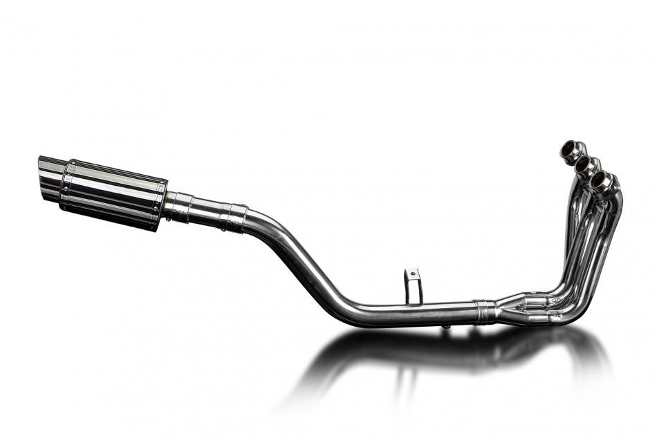 TRACER 9 GT 2021-2024 / MINI 200mm (8 inch) ROUND SILENCER 3 into 1 COMPLETE SYSTEM 304 STAINLESS ST