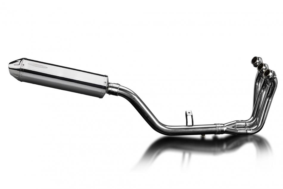 TRACER 9 GT 2021-2024 / TRI-OVAL 420mm (17 inch) RH SILENCER 3 into 1 COMPLETE SYSTEM 304 STAINLESS