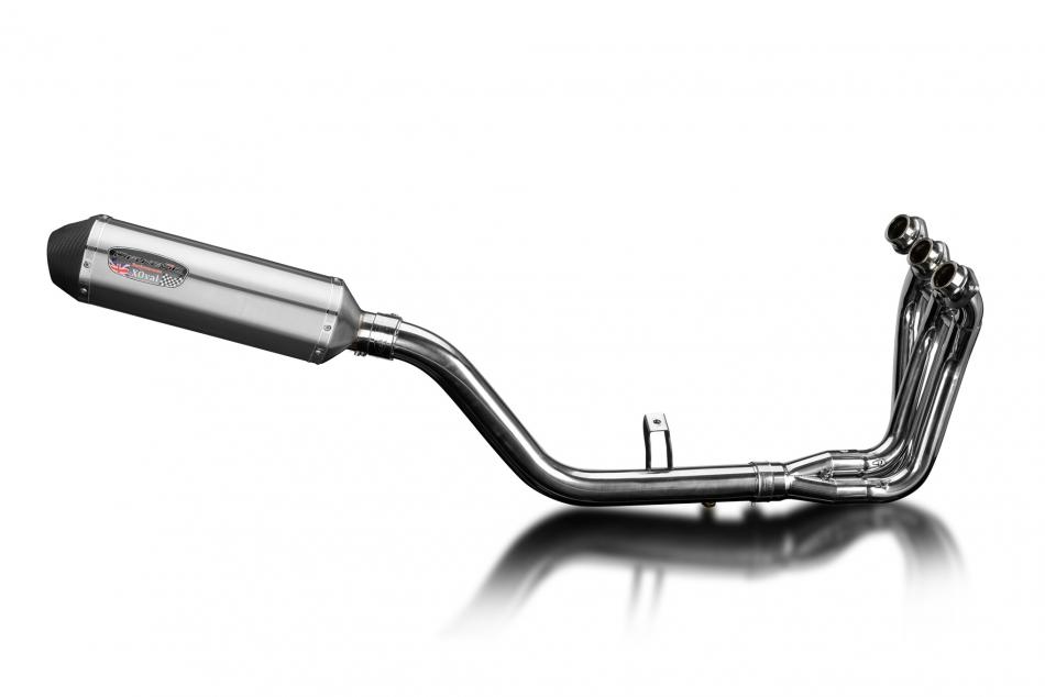 TRACER 9 GT 2021-2024 / XOVAL 343mm (13.5 inch) RH SILENCER 3 into 1 COMPLETE SYSTEM BRUSH 304 STAIN
