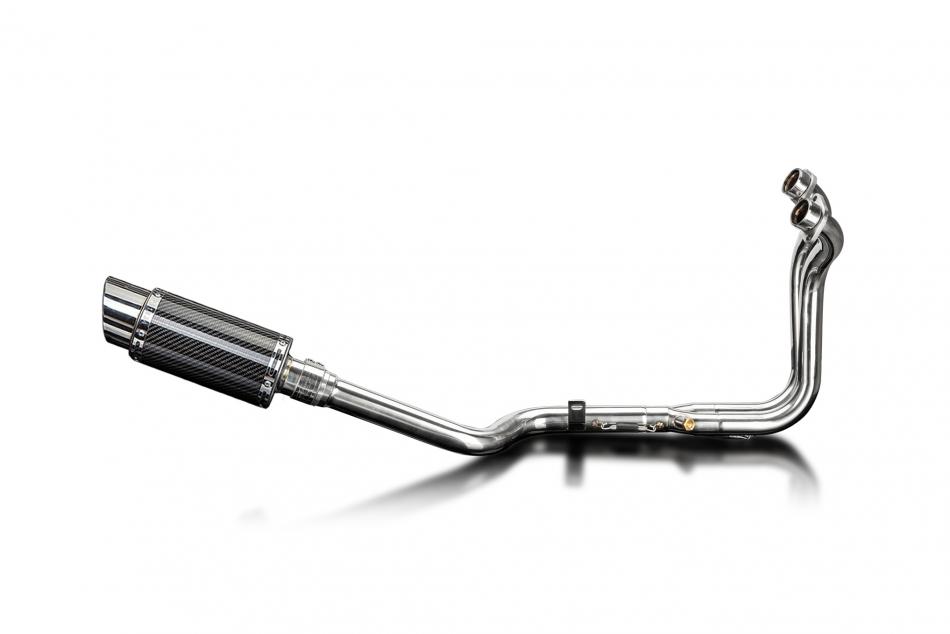 800RE V-STROM 2024-2025 / MINI 200mm (8 inch) CARBON FIBRE ROUND SILENCER 2 into 1 COMPLETE SYSTEM