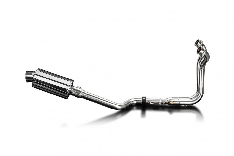 800RE V-STROM 2024-2025 / SS70 OVAL 225mm (9 inch) SILENCER 2 into 1 COMPLETE SYSTEM 304 STAINLESS S