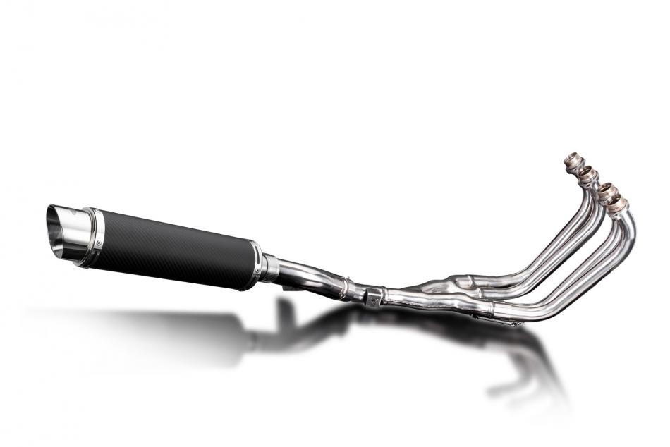 YAMAHA XJ600 DIVERSION 92-04 FULL 4-1 EXHAUST 350mm CARBON ROUND BSAU SILENCER