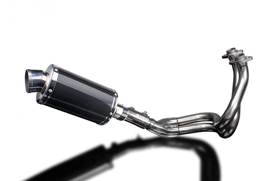 KAWASAKI ER6N ER6F 2006-11 FULL EXHAUST SYSTEM 225mm CARBON OVAL SILENCER