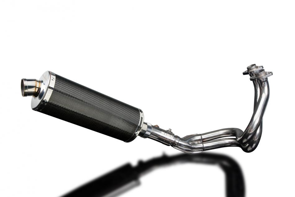 KAWASAKI ER6N ER6F 2006-11 FULL EXHAUST SYSTEM 350mm CARBON OVAL SILENCER