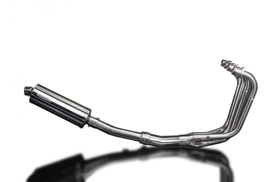 KAWASAKI ZR7S FULL EXHAUST SYSTEM 350mm STAINLESS OVAL BSAU SILENCER