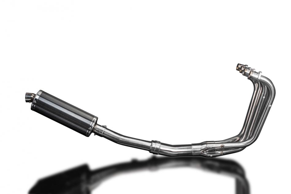 KAWASAKI ZR7S FULL EXHAUST SYSTEM 350mm CARBON OVAL BSAU SILENCER