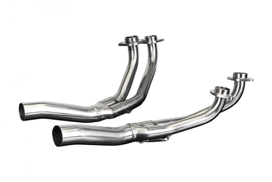 GL1100 1980-1983 / 4 into 2 DOWNPIPES 304 STAINLESS STEEL - Fit Delkevic Silencers