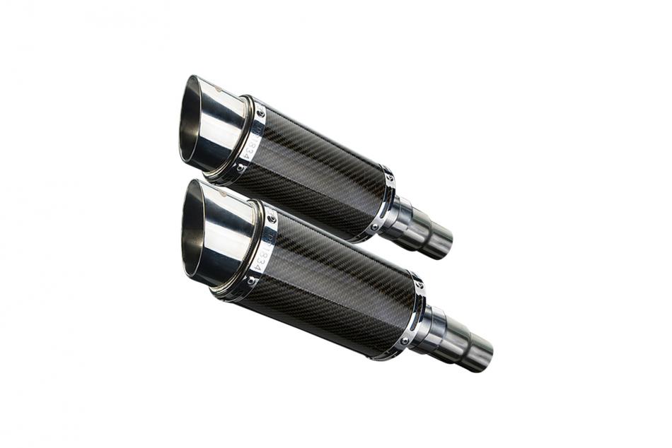 TRIUMPH SPEED TRIPLE 1050 05-10 200mm ROUND CARBON  SILENCER EXHAUST KIT